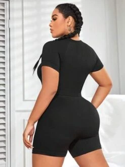 Plus Solid Raglan Sleeve Sports Set