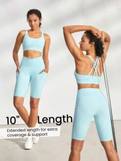 GLOWMODE 10" FeatherFit™ Cyclist Anti Roll-Down Bike Shorts Breathable Running Gym Workout -Sculptive Wear 168871534952232be8bff1e38090d36655b31e43c4 thumbnail 405x552