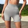 SHEIN Leisure Seamless High Stretch Wide Waistband Sports Shorts -Sculptive Wear 16887284645f585630a527b3fb243506eeb3828fae thumbnail 405x552
