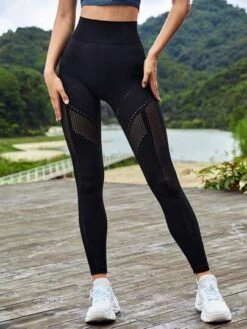 SHEIN Leisure Hollow Out Wideband Waist Sports Leggings -Sculptive Wear 1688728785cb056eb755e0428e6e9a28197de1a8e1 thumbnail 405x552
