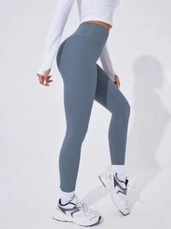 SHEIN Leisure Solid Wide Waistband Sports Leggings -Sculptive Wear 1688800499088f3f333e4adeaa824811e5c18cc0e4 thumbnail 405x552