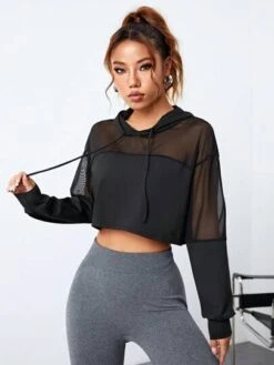 Mesh Insert Sports Hoodie -Sculptive Wear 16888037180dde34d8c2ff29406e0f5a3776a4a412 thumbnail 405x552