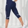 Contrast Mesh Insert Capri Sports Leggings -Sculptive Wear 16888071506ab01f999f64d949442f27ef729b5ccd thumbnail 405x552