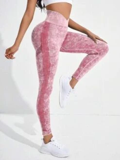 SHEIN Tie Dye Wideband Waist Sports Leggings -Sculptive Wear 168889655778efbe1e558651b42baa8acffd686542 thumbnail 405x552