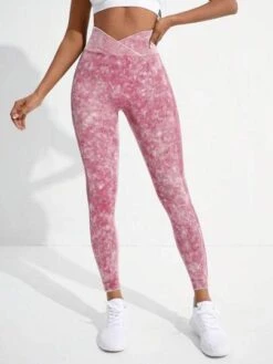 SHEIN Tie Dye Wideband Waist Sports Leggings -Sculptive Wear 1688896561329be12018308c2c60ee94dca0d9301f thumbnail 405x552