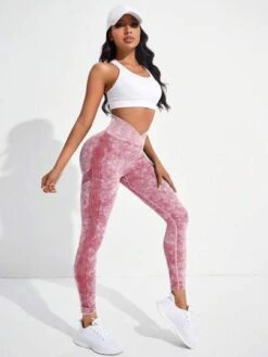 SHEIN Tie Dye Wideband Waist Sports Leggings -Sculptive Wear 168889656405f95cd0c037e2694f32fb5ca212c5ba thumbnail 405x552