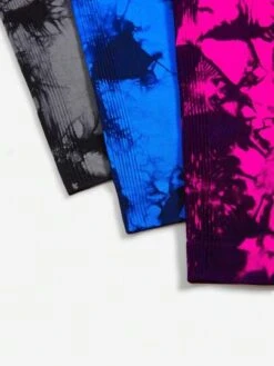 3pcs Tie Dye Wideband Waist Sports Leggings -Sculptive Wear 168895952384a8682c931b355eba1c5de24616983e thumbnail 405x552