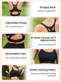 SHEIN Leisure Solid Cut Out Racerback Sports Bra -Sculptive Wear 1688973853ed474c86c820121dc1d898b4512e1f22 thumbnail 405x552