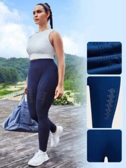 SHEIN Leisure Plus Hollow Out Wideband Waist Seamless Sports Leggings -Sculptive Wear 16889749009d9a1b13930d1c3a023ba8e45055bb7a thumbnail 405x552