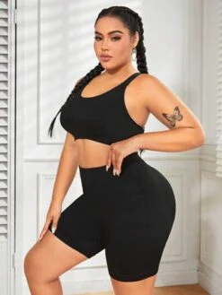 Plus Solid Sports Set -Sculptive Wear 1688975700cf47bb906e8b4cdda482a6e68f98d9a4 thumbnail 405x552