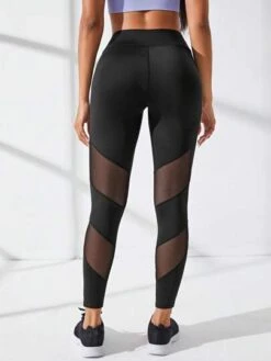 Mesh Insert Wideband Waist Sports Leggings -Sculptive Wear 168900049981cba71bb9598d7680ec626d73fa7711 thumbnail 405x552