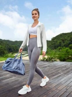 SHEIN Leisure Zip Up Drawstring Hem Sports Jacket -Sculptive Wear 1689064408025328e01cad0b5ced6e231abc31a5d3 thumbnail 405x552