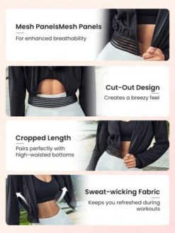 SHEIN Leisure Cut Out Back Drop Shoulder Hooded Crop Sports Jacket -Sculptive Wear 16890776031ee7a425d6cec3fbc2aaaff430f11fc4 thumbnail 405x552