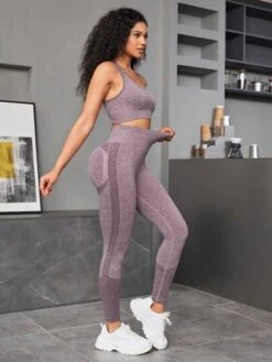 Seamless High Stretch Sports Bra With Leggings -Sculptive Wear 168907968847afd4fb421f17f617164bec7ff16bfb thumbnail 405x552