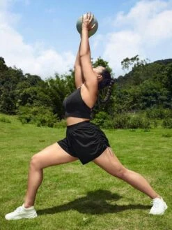 SHEIN Leisure Plus Ruched Drawstring Side Sports Shorts -Sculptive Wear 1689128330ccaca8828b0d6fdb7c8114eb456ccb3c thumbnail 405x552