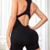 Cut Out Backless Sports Romper -Sculptive Wear 168913353895e3578ff6ee9b58baa735b958ff3385 thumbnail 405x552