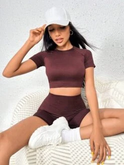 Seamless Raglan Sleeve Sports Set -Sculptive Wear 16891494820ea9f103b94ea48ae42aaf348708e57f thumbnail 405x552