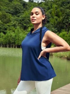 SHEIN Leisure Plus Cut Out Back Hooded Sports Tank Top -Sculptive Wear 1689150396b7f94399a8bf689aa7d487837d083867 thumbnail 405x552