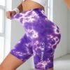 Tie Dye Letter Graphic Wideband Waist Sports Biker Shorts -Sculptive Wear 1689234152bc8da30a24830639e0a60de096fcb71a thumbnail 405x552