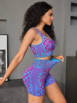 Snakeskin Print Sports Set