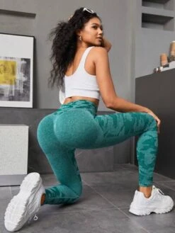 Camo Print Wide Waistband Sports Leggings -Sculptive Wear 1689255054bc86f47e2bea2424c87624df72aa627a thumbnail 405x552