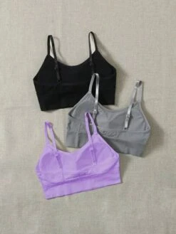 3pcs Seamless High Stretch Sports Bra