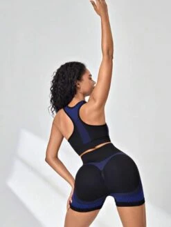 Colorblock Racer Back Sports Set -Sculptive Wear 1689306125f044fd4a472d3ee4cecd2af870036088 thumbnail 405x552