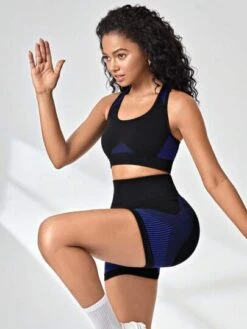 Colorblock Racer Back Sports Set -Sculptive Wear 16893061386357d068aee12bbfb0b820e7d66ec7b7 thumbnail 405x552