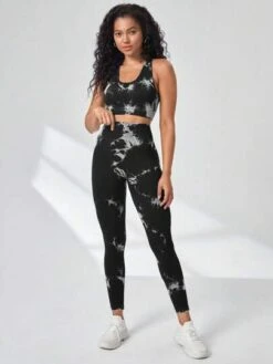 Tie Dye Cut Out Back Sports Set