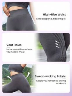 SHEIN Leisure Plus Seamless High Stretch Hollow Out Wideband Waist Sports Leggings -Sculptive Wear 16893191751147f2d86aa59fbc4d08509e392ba450 thumbnail 405x552