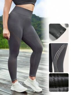 SHEIN Leisure Plus Seamless High Stretch Hollow Out Wideband Waist Sports Leggings -Sculptive Wear 1689319188f0b4d1edcdcf0650fe4ba5bf6c0c2a2a thumbnail 405x552