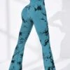 Tie Dye Wide Waistband Flare Leg Sports Pants