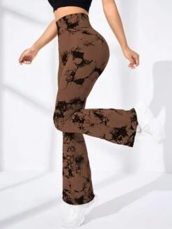 Tie Dye Wideband Waist Flare Leg Sports Pants -Sculptive Wear 1689322316914ae07a39ca616ecef3cb5cf9cb2b7d thumbnail 405x552