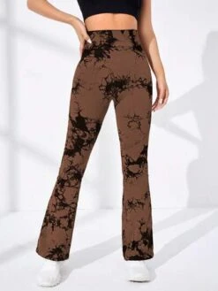 Tie Dye Wideband Waist Flare Leg Sports Pants -Sculptive Wear 16893223396ab668280b9b43ee31dddc0332cc4b93 thumbnail 405x552