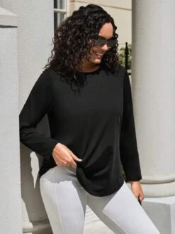 Plus Geo Print Sports Tee -Sculptive Wear 1689421007a0f25d1614231cb623dd5ec3c7cca584 thumbnail 405x552