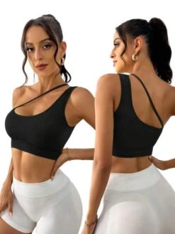 3pcs One Shoulder Sports Bra