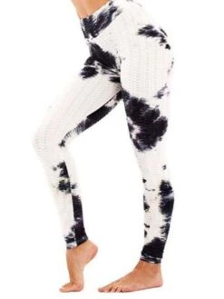 Honeycomb Textured Women's Tie Dye Women's Yoga Leggings