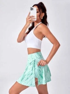 Tie Dye Knot Side Sports Skort -Sculptive Wear 168984616057f7f94de73db1832bc2e257feae1d85 thumbnail 405x552