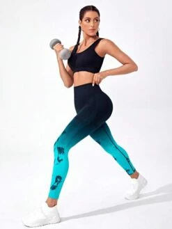 Ombre Print Wideband Waist Sports Leggings -Sculptive Wear 1689852877bc3e3eb7aa850e69ea7ad93724281e4c thumbnail 405x552