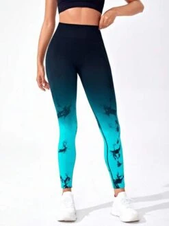 Ombre Print Wideband Waist Sports Leggings -Sculptive Wear 16898528938ecb3eb4f6ee18da77209fa48892bfe5 thumbnail 405x552