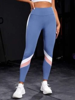 Colorblock Wide Waistband Sports Leggings -Sculptive Wear 1689852901ebb8e9c877773282c5c06fb0a810707c thumbnail 405x552