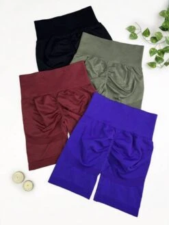 4pcs Wideband Waist Sports Biker Shorts -Sculptive Wear 168992101787cef1a504d7d77cd433116c0604273a thumbnail 405x552