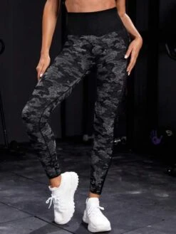Camo Print Wideband Waist Sports Leggings -Sculptive Wear 1690106938bfb7f2d0591e5f58b41cd9d78b29321b thumbnail 405x552