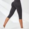 High Stretch Wide Waistband Capri Sports Leggings -Sculptive Wear 1690156821e9c98fce63d93fbf0ce77cfab334d2ae thumbnail 405x552