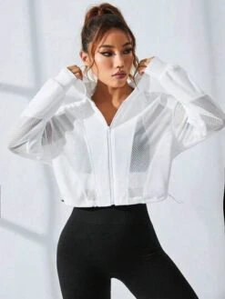 Hollow Out Zip Up Hooded Sports Jacket -Sculptive Wear 16902625736b2a9aa900f1f8be1fe66040d03eb0eb thumbnail 405x552