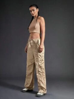 SHEIN In My Nature Women's Outdoor Hiking Trousers With Adjustable Waistband, Reflective Logo, Fringed Cords, And Anti-splash Material -Sculptive Wear 16902774148be49743ceceecbf0704284b799ea55a thumbnail 405x552