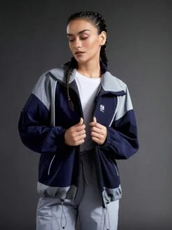 SHEIN In My Nature Women's Softshell Vintage Preppy Style Water-resistant Jacket With Adjustable Waist And Hemline -Sculptive Wear 16902797207511921a4ab6b1467f6c2f4adc99a4f1 thumbnail 405x552