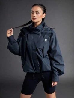 SHEIN In My Nature Women's Softshell Windproof, Water Resistant, Heavyweight Hiking Jacket With Hood And Hidden Pockets -Sculptive Wear 169027978096c7dbe5dbd72e576497e10a0cf1e2ab thumbnail 405x552