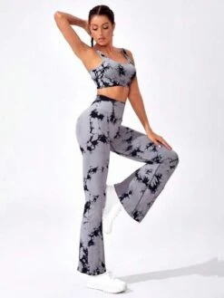 Tie Dye Sports Bra & Flare Leg Pants