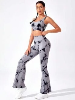 Tie Dye Sports Bra & Flare Leg Pants -Sculptive Wear 16902814189a102344ad572e2d28d4aae45112efd2 thumbnail 405x552